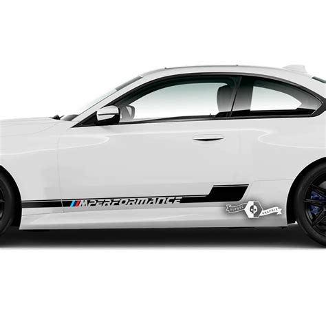 Paire BMW M2 M240 G42 F22 F87 M Performance Bande latérale Portes Logo