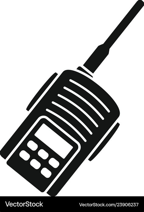 Police Walkie Talkie Icon Simple Style Royalty Free Vector