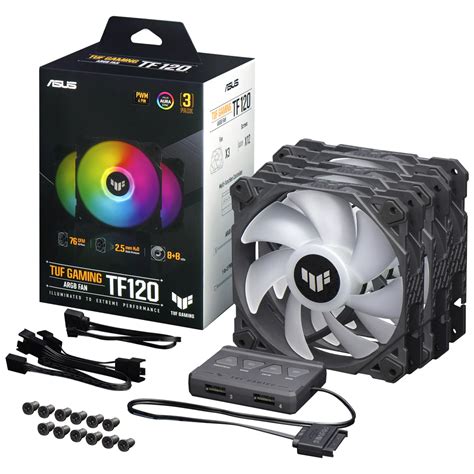 Buy Asus Tuf Gaming Tf120 Argb Fan 120mm 3 Pack Tuf Gaming Tf120 Argb