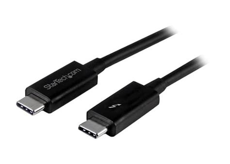 StarTech.com 1m Thunderbolt 3 (20Gbps) USB C Cable / Thunderbolt USB DP - TBLT3MM1M - Audio ...