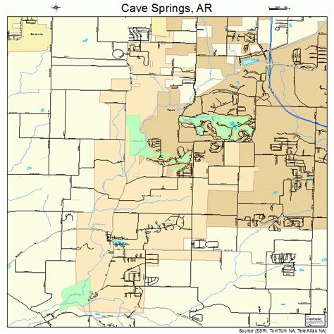 Cave Springs Arkansas Street Map 0512340