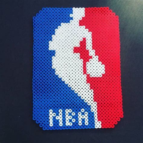 NBA Logo Perler Beads By Origamiandpoetry Perler Bead Crafts