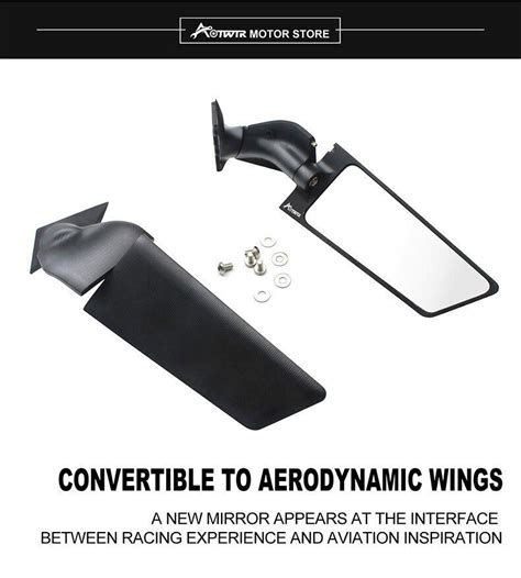 CNC Aerodynamics Winglet Wing Stealth Mirrors For Ducati Panigale V4