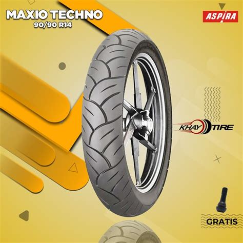 Jual Ban Motor Matic ASPIRA MAXIO TECHNO 90 90 Ring 14 Tubeless Di