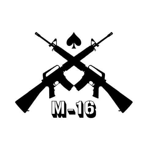 Crossed M16 Clip Art