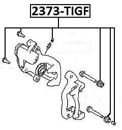 Front Brake Caliper Slide Pin Boot Kit Febest Tigf Oem N A