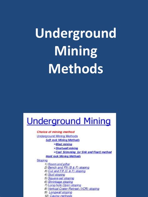 Presentation-3 Mining Methods | PDF