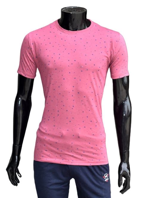 Cotton Printed Men Pink Round Neck T Shirt At Rs 125 In Ghaziabad ID