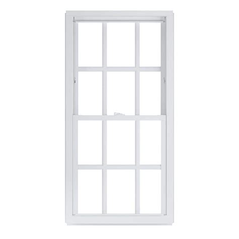 American Craftsman 28 In X 38 In 50 Series White Double Hung Low E Argon Sc Glass Vinyl