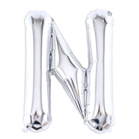 Buy Silver Letter N Air Inflated Balloon For Gbp Card Factory Uk