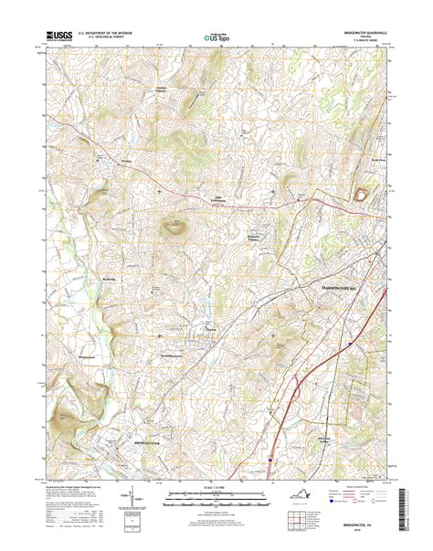 Bridgewater Virginia 24k Topo Map