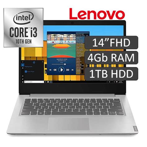 Laptop Lenovo Ideapad S145 14iil I3 1005g1 4gb Ram Disco 1tb Hdd 14 Hd Sin Sistema Operativo