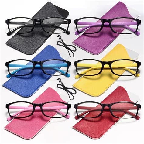 Gaoye 6 Pack Reading Glasses Blue Light Blocking For Women