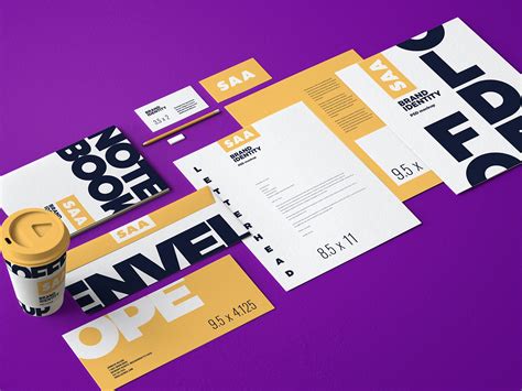 Free Corporate Identity Mockup Behance Yellowimages Mockups