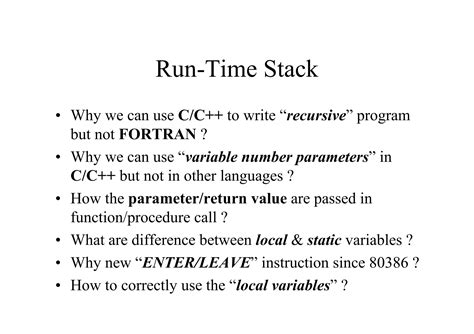 Runtimestack Ppt