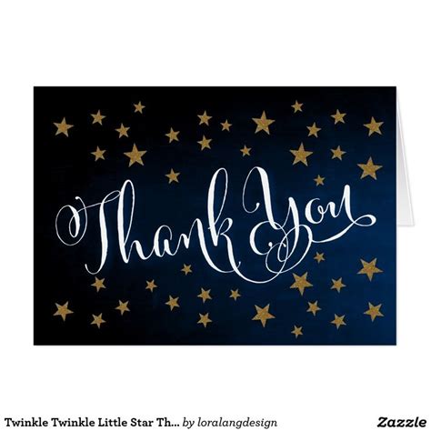 Twinkle Twinkle Little Star Thank You Note Card Zazzle Twinkle