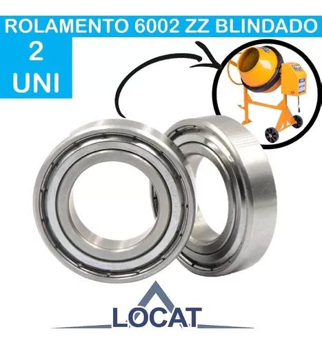 Rolamento Para Betoneira Csm 120l 150l 200l 6002zz 02 Unid