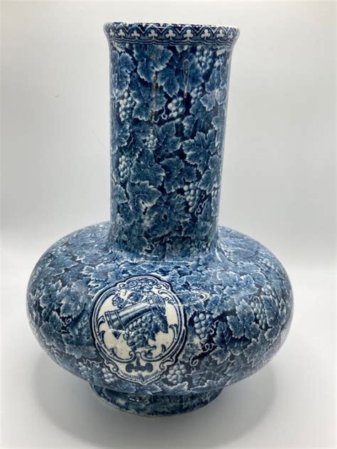 RHEIN Beau vase bleu allemand Faïence Catawiki