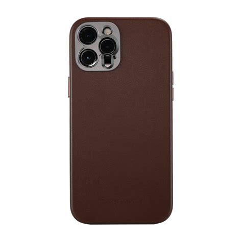 iPhone 12 Pro Max Leather Case (Magnet Enabled) | Brown - SANDMARC