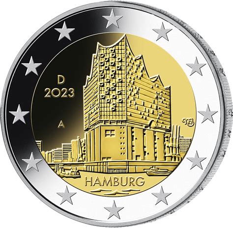 2 Euro BRD Elbphilharmonie 2023 Münzenversandhaus Reppa GmbH