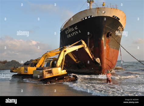 Ran Aground Oil Tanker In Thailand Stock Photo Alamy