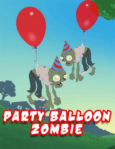 Zombie Party Balloon Character Ballon Decoration Kids Etsy Plants