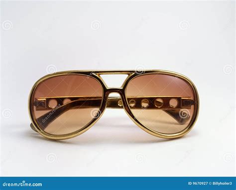 Gold Elvis Presley Sunglasses Stock Image Image Of Golden Elvis 9670927