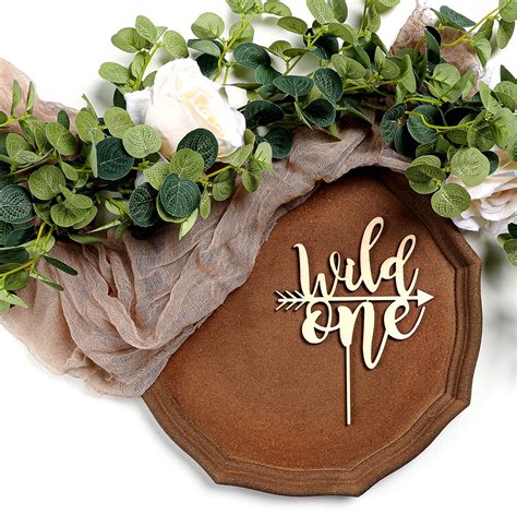 Buy Wild One Cake Topper One Year Old One Cake Topper Rustic Wood Cake