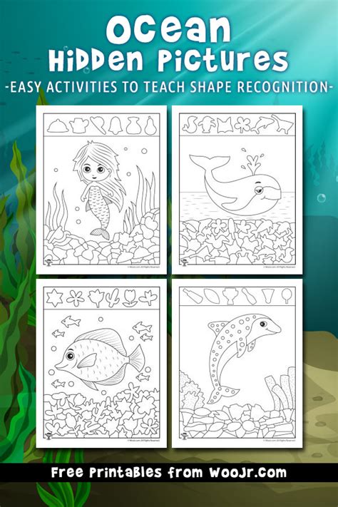 Ocean Hidden Picture Printables to Teach Shape Recognition | Woo! Jr ...