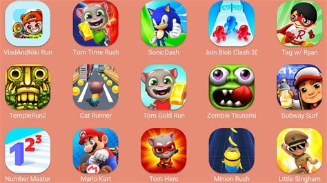 Tom Gold Run Minion Rush Sonic Dash Subway Surf Temple Run 2 Tom Time