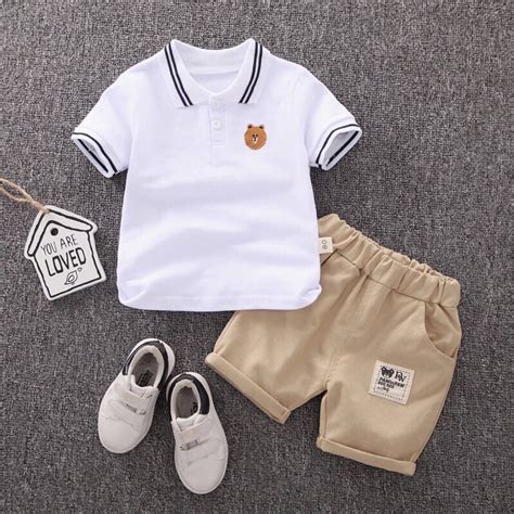 Baby boy clothes Kids clothes boy set baby terno boy polo t-shirt clothes short-sleeved shorts ...