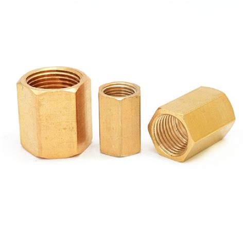 Round Polished Brass Hex Coupling For Fine Finished Excellent Quality