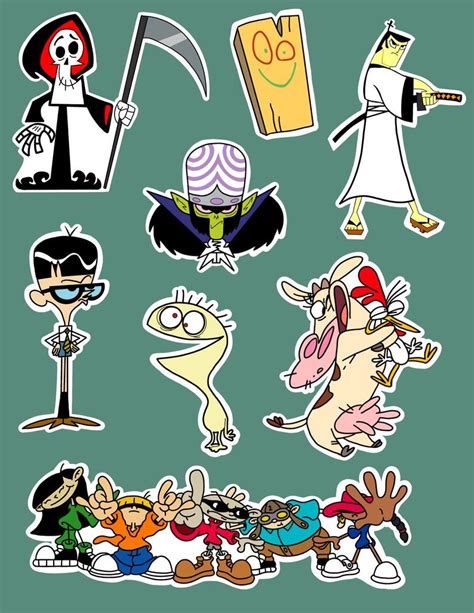 90s Cartoon Network Character Vinyl Stickers | Etsy | Cartoon network ...