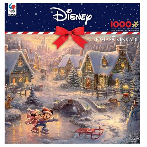 Disneys Mickey Mouse And Minnie Mouse 1000 Piece Christmas Puzzle