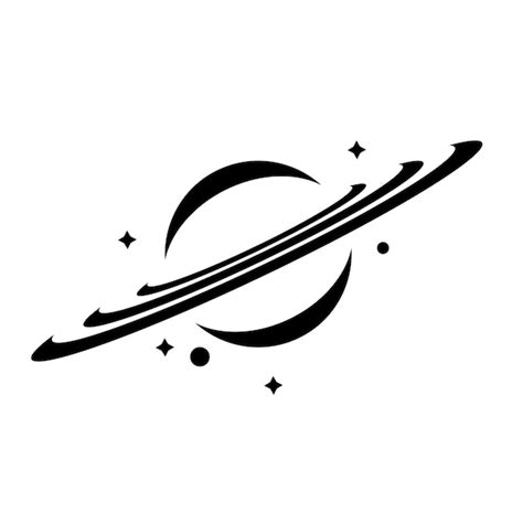 Diseño De Ilustración Vectorial Del Logotipo De Saturno Del Planeta