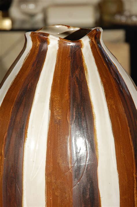 Pair Tall Studio Pottery Vases At 1stdibs