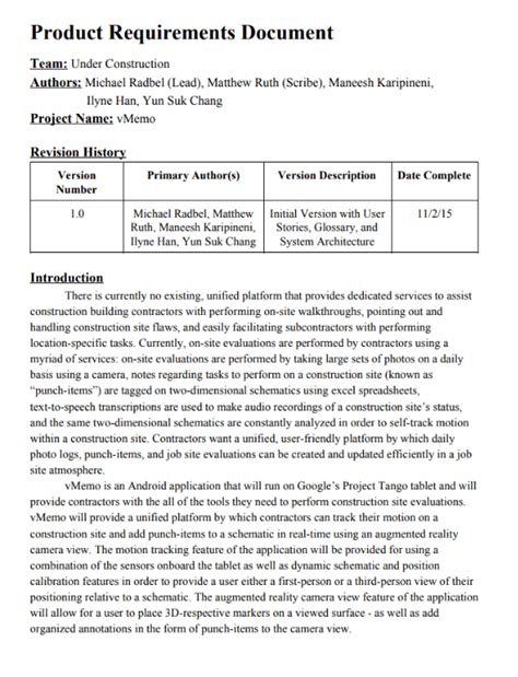 Prd Product Requirements Document Template - prntbl ...