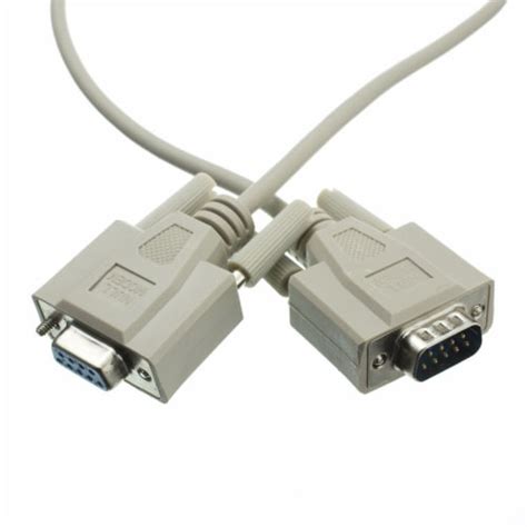 Null Modem Cable DB9 Male To DB9 Female UL Rated 8 Conductor 6 Foot