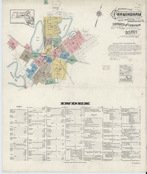 Sanborn Fire Insurance Map From Framingham Middlesex County Massachusetts Library Of Congress