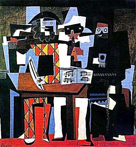 Beschreibung Des Gem Ldes Von Pablo Picasso Drei Musiker Gem Lde