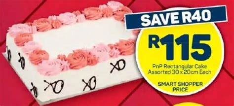 Pnp Rectangular Cake Assorted X Cm Each Offer At Pick N Pay