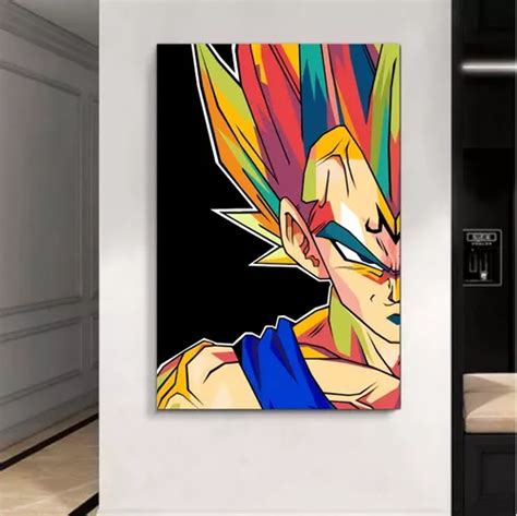 Cuadro Decorativo Dragon Ball Majin Vegeta Face X Cm Meses Sin Inter S