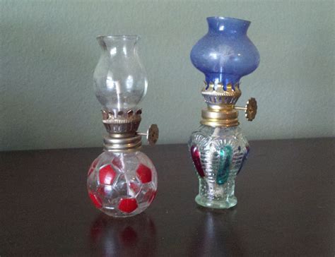 2 Vintage Miniature Oil Lamps Etsy Oil Lamps Mini Oil Lamp Lamp