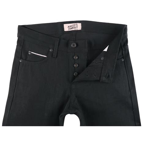 Naked And Famous Super Guy Black Cobra Stretch Selvedge Black Riot Hk