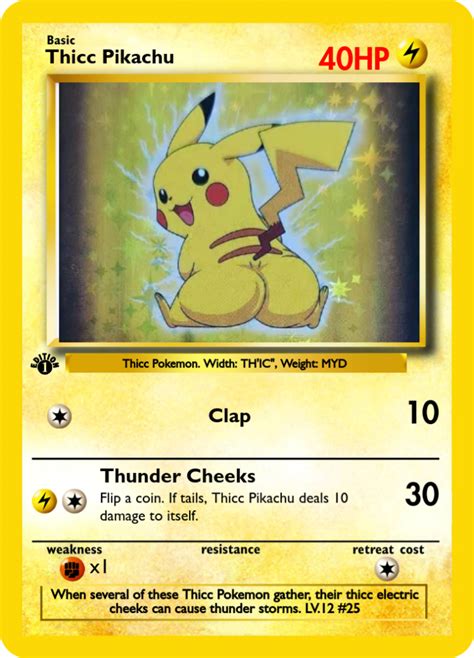 Thicc Pikachu Pokecardmaker