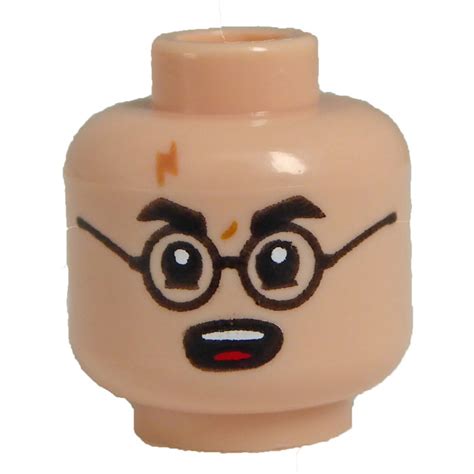 Lego Light Flesh Albert Runcorn Minifigure Head Recessed Solid Stud