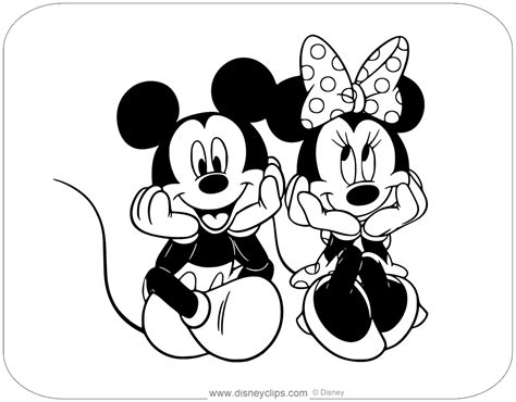 Mickey And Minnie Mouse Black And White