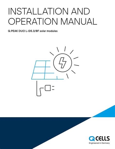 Q CELLS Q PEAK DUO L G5 3 BF INSTALLATION AND OPERATION MANUAL Pdf