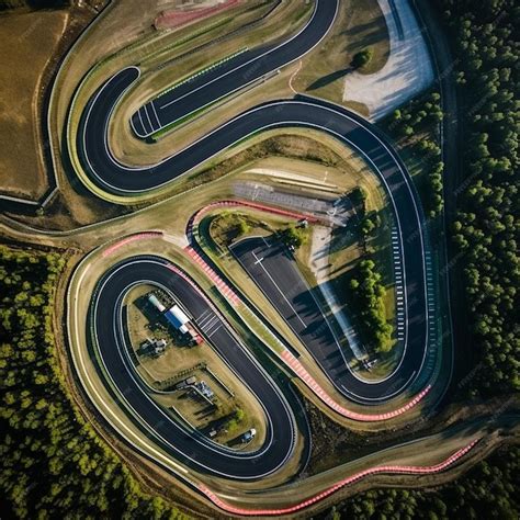 Premium Ai Image Aerial View Of Small Racing Track