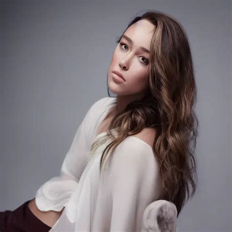 Alycia Debnam Carey Sitting On Chair Posing For Photo Stable